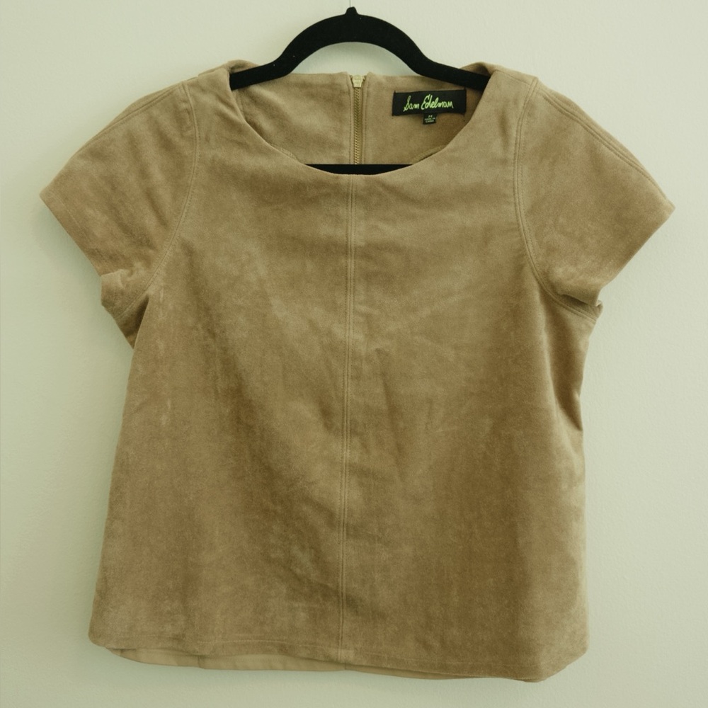 sam edelman suede crop top